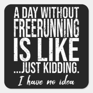 Adesivo Quadrado Um presente divertido