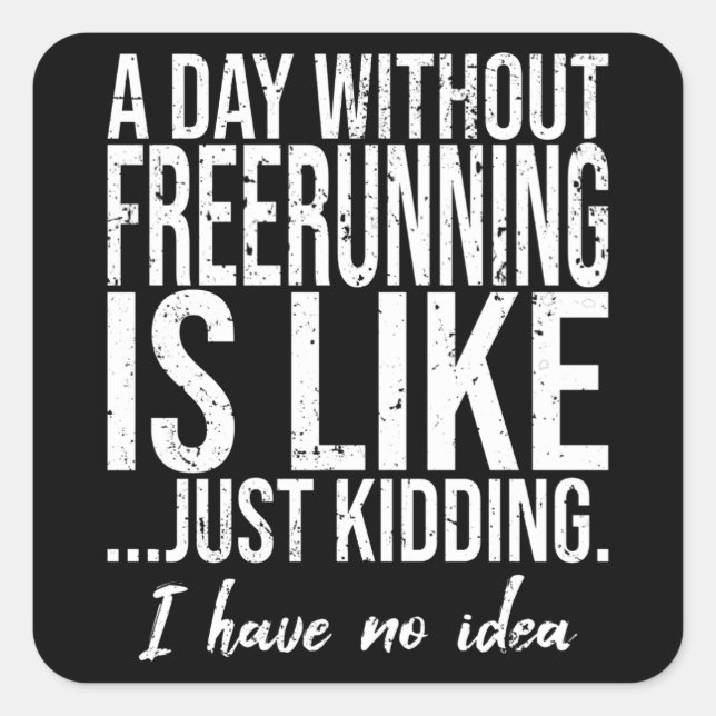 Adesivo Quadrado Um presente divertido (Frente)