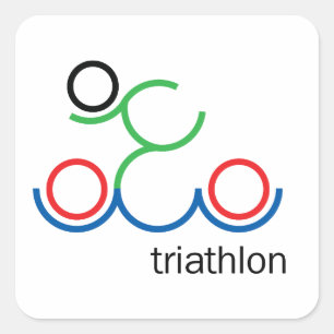 Adesivo Quadrado Um presente Triathlon excelente para seu amigo ou