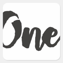 Adesivo Quadrado Um primeiro aniversario de arte Primeiro Aniversár