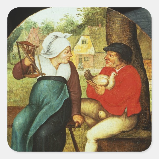 Adesivo Quadrado Um provérbio flamengo (Frente)