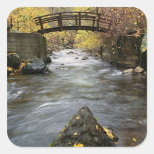 Adesivo Quadrado Um Rio Atravessando O Corão Americano Fork