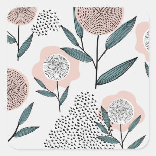 Adesivo Quadrado Um rosa