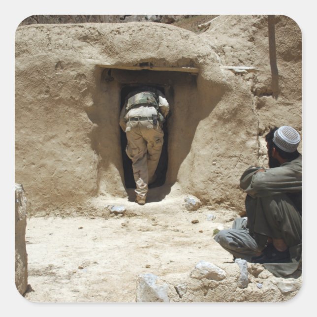 Adesivo Quadrado Um soldado da Guarda Nacional (Frente)
