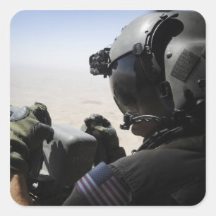 Adesivo Quadrado Um soldado fornece segurança