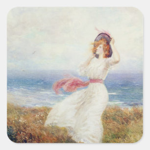 Adesivo Quadrado Um sopro nos penhascos