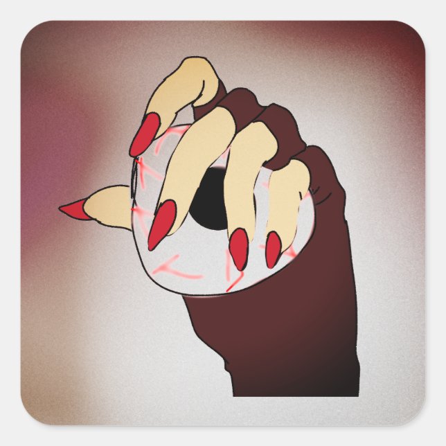 Adesivo Quadrado Um toque na visão do triquete (Frente)