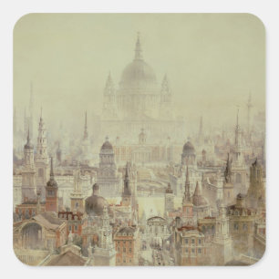 Adesivo Quadrado Um tributo ao senhor Christopher Wren