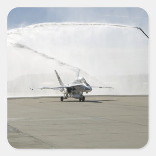 Adesivo Quadrado Uma aeronave F-18
