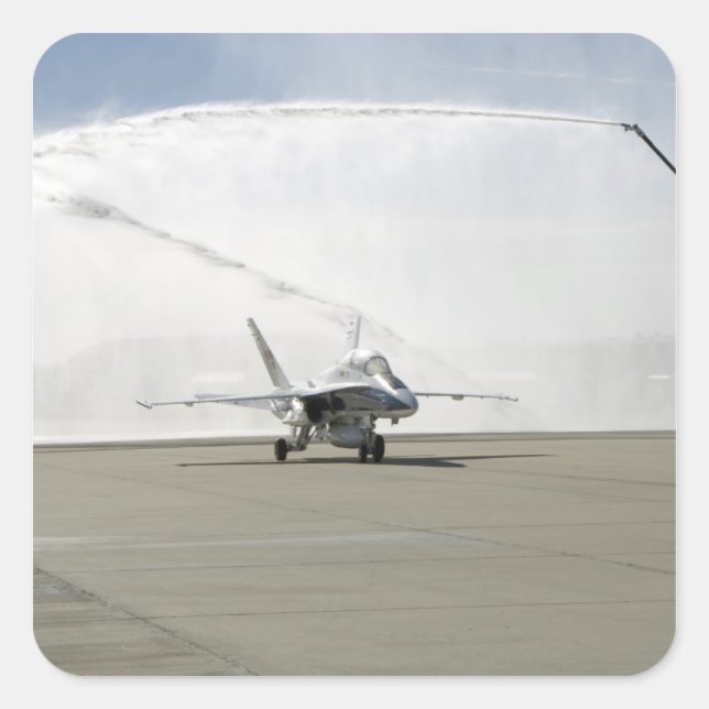 Adesivo Quadrado Uma aeronave F-18 (Frente)