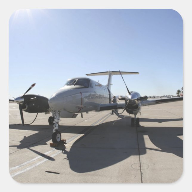 Adesivo Quadrado Uma aeronave UC-12F King Air (Frente)