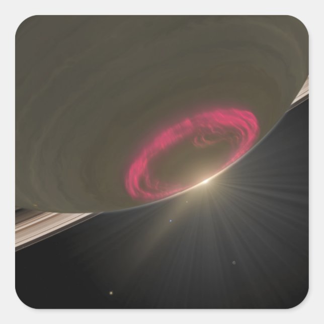 Adesivo Quadrado Uma aurora vermelha-cereja (Frente)