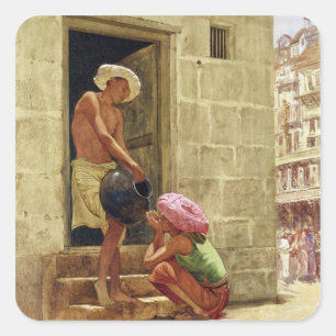 Adesivo Quadrado Uma bebida na maneira, 1876 (w/c no papel)