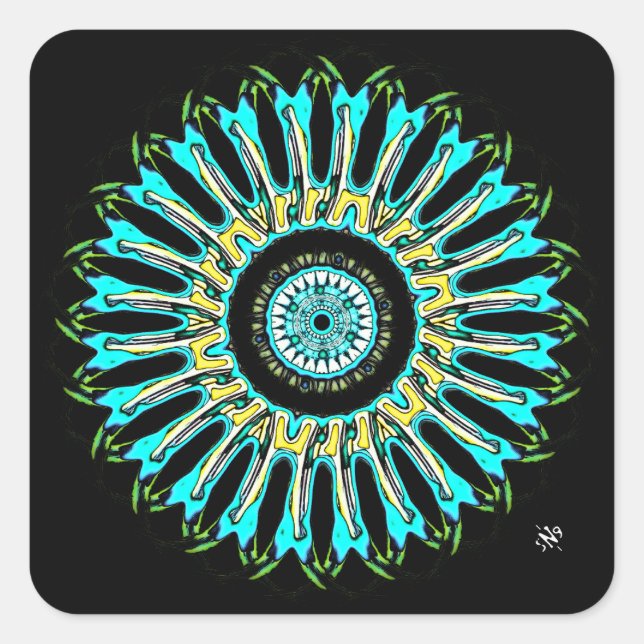 Adesivo Quadrado Uma boa coisa redonda vC3 (Frente)