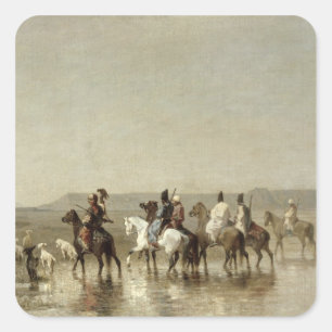 Adesivo Quadrado Uma caça do falcão, 1862
