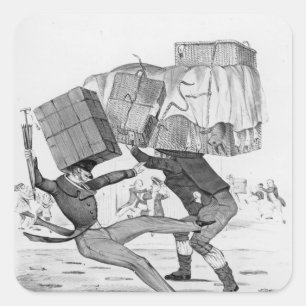 Adesivo Quadrado Uma Caixa de Natal, 1836