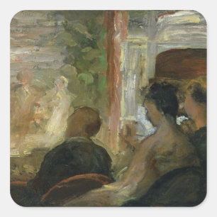 Adesivo Quadrado Uma caixa no teatro, c.1865-70