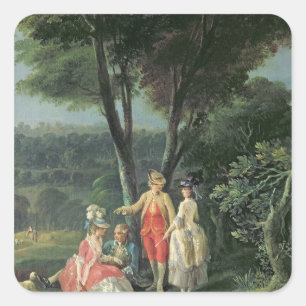 Adesivo Quadrado Uma caminhada no parque