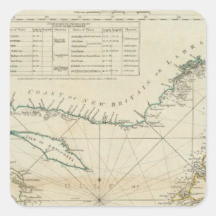 Adesivo Quadrado Uma carta do golfo de St Lawrence