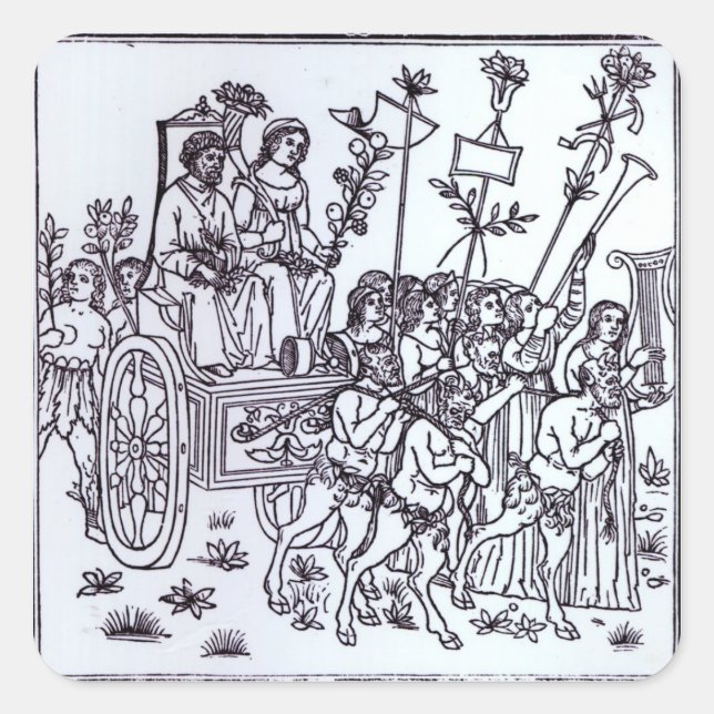 Adesivo Quadrado Uma cena do Decameron (Frente)