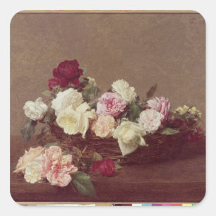 Adesivo Quadrado Uma cesta dos rosas, 1890