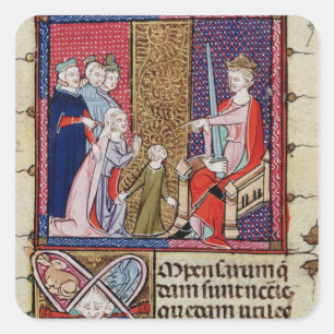 Adesivo Quadrado Uma criança e sua mãe que aparecem