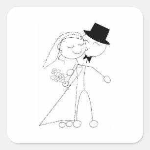 Adesivo Quadrado Uma dança e um beijo