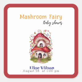 Adesivo Quadrado Uma doce fada do banheiro está a caminho