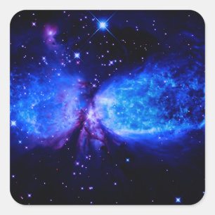 Adesivo Quadrado Uma estrela é Nascer azul