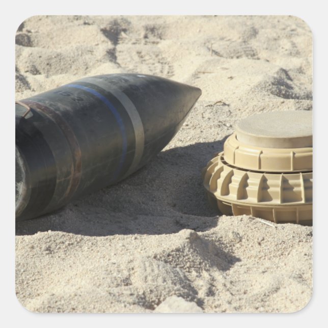 Adesivo Quadrado Uma exibição estática de um shell de ordem convert (Frente)