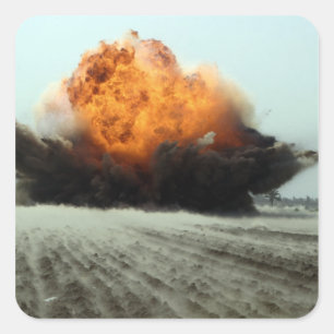 Adesivo Quadrado Uma explosão explode
