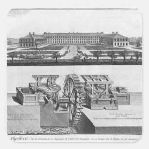 Adesivo Quadrado Uma fábrica de papel