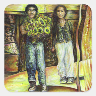 Adesivo Quadrado Uma Fase de ChapeI Sistina de um ChaIIenge