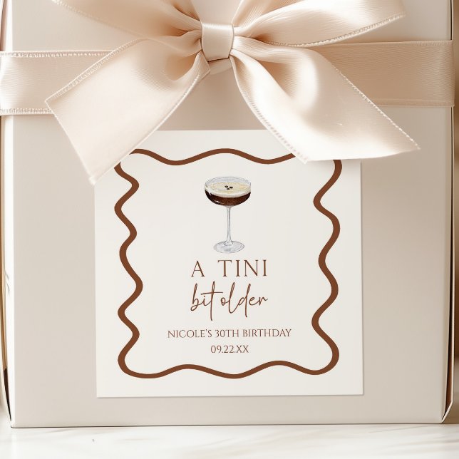 Adesivo Quadrado Uma Festa de aniversário Tini Bit Antigo Expresso  (Criador carregado)