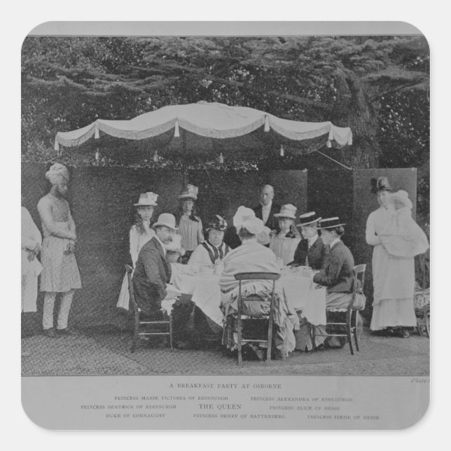 Adesivo Quadrado Uma festa do café da manhã em Osbourne (Frente)