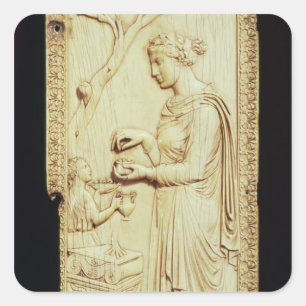 Adesivo Quadrado Uma folha do simachi Diptych