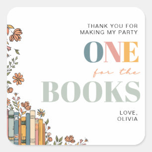 Adesivo Quadrado Uma Marca de Aniversário Para os Livros de Recorda