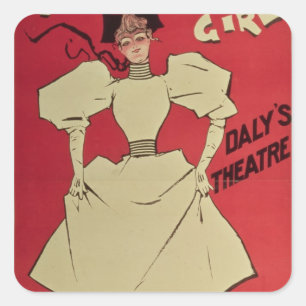 Adesivo Quadrado Uma menina da alegria no teatro do Daly