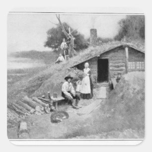 Adesivo Quadrado Uma moradia em caverna da Pensilvânia