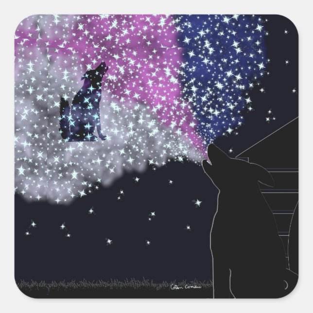 Adesivo Quadrado Uma noite de verão com Sirius (Frente)