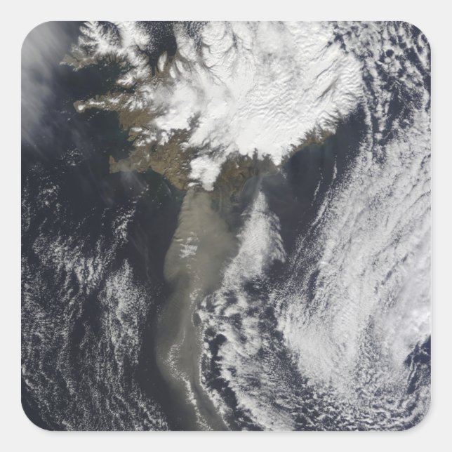 Adesivo Quadrado Uma nuvem de cinza (Frente)