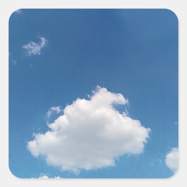 Adesivo Quadrado Uma nuvem simples (Frente)