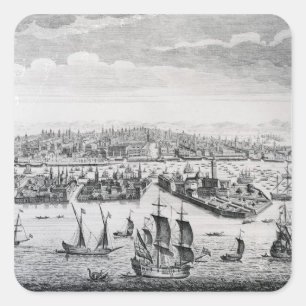 Adesivo Quadrado Uma opinião de perspectiva da cidade de Veneza