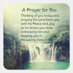 Adesivo Quadrado Uma Oração Para Você Uma Linda Cama Natural