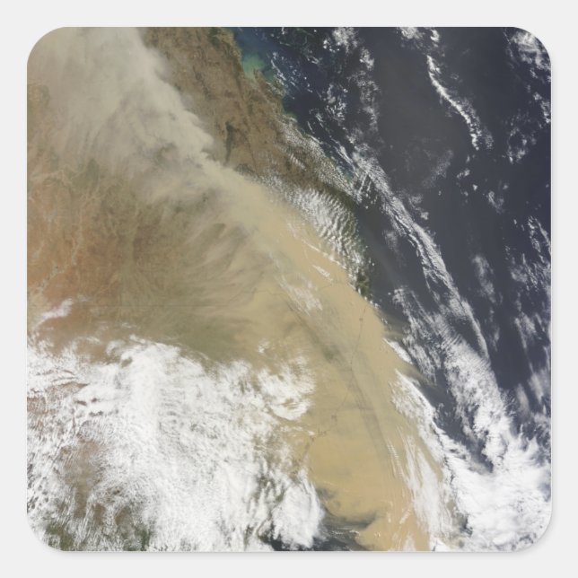 Adesivo Quadrado Uma parede de poeira esticada do norte Queensla (Frente)