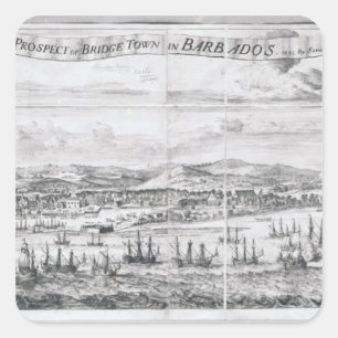 Adesivo Quadrado Uma perspectiva da cidade da ponte em Barbados
