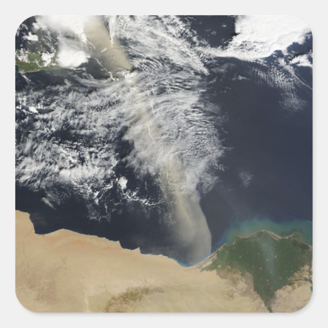 Adesivo Quadrado Uma pluma de pó (Frente)