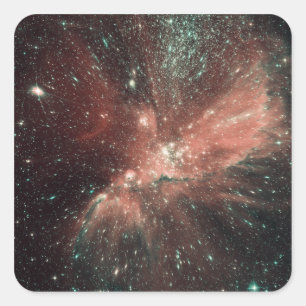 Adesivo Quadrado Uma população de estrelas infantis na Via Lácte