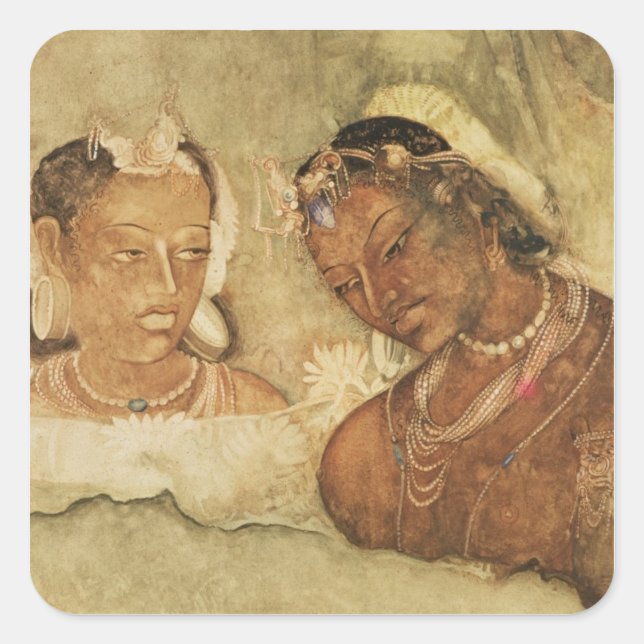 Adesivo Quadrado Uma princesa e seu servo (Frente)