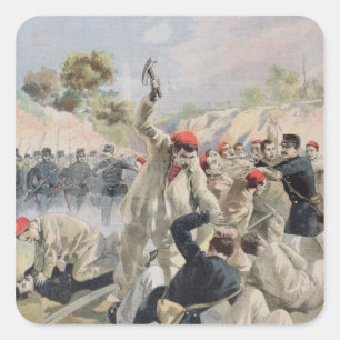Adesivo Quadrado Uma revolta de anarquistas franceses em Guyana